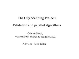 The City Scanning Project :