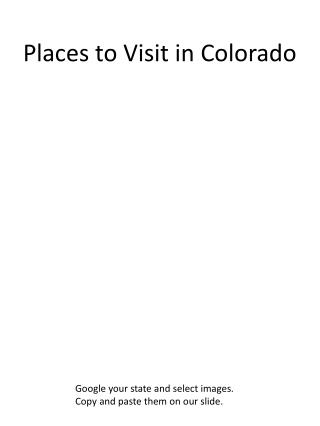 Places to Visit in Colorado