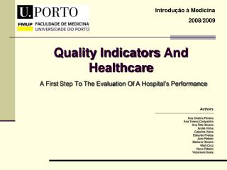 Quality Indicators And Healthcare