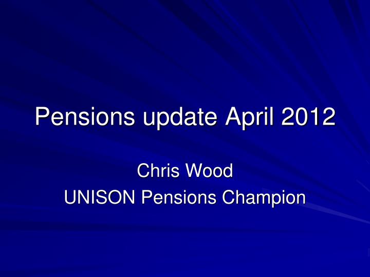 pensions update april 2012