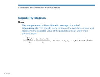 Capability Metrics