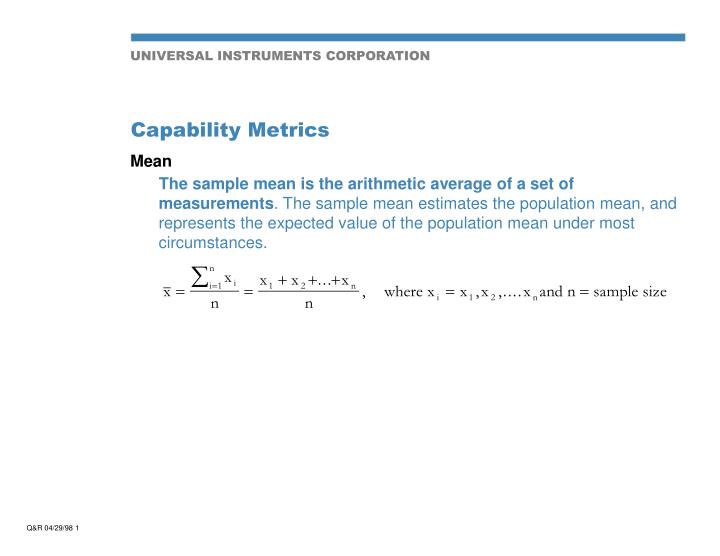 capability metrics