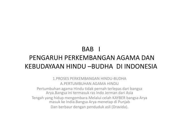 bab i pengaruh perkembangan agama dan kebudayaan hindu budha di indonesia