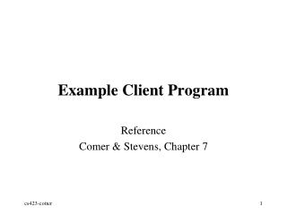 Example Client Program