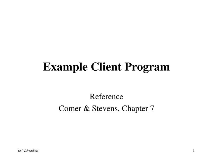 example client program