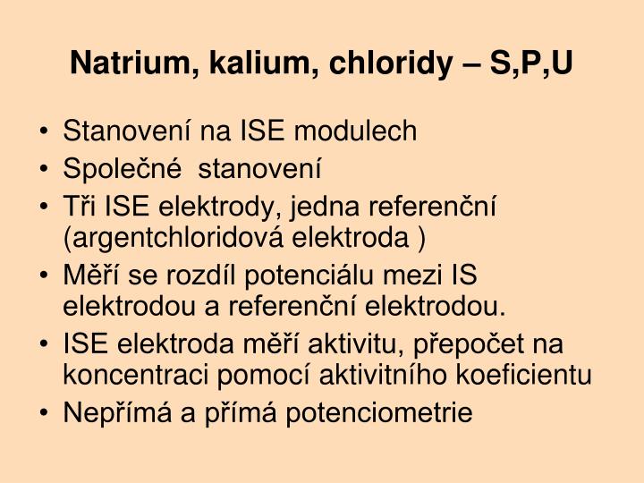 natrium kalium chloridy s p u