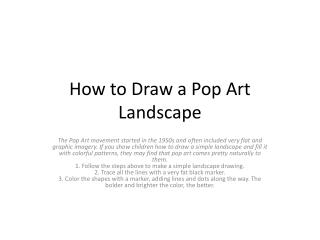 How to Draw a Pop Art Landscape