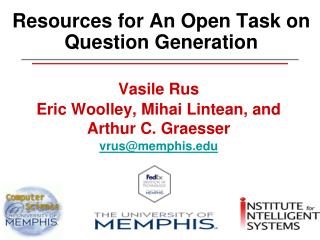Resources for An Open Task on Question Generation