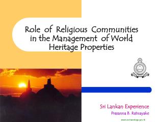 Role of Religious Communities in the Management of World Heritage Properties