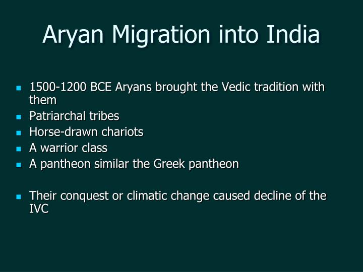 aryan migration into india