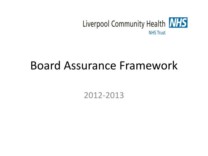 board assurance framework