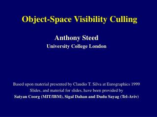 Object-Space Visibility Culling