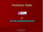 Predictive Dialer - slide 1