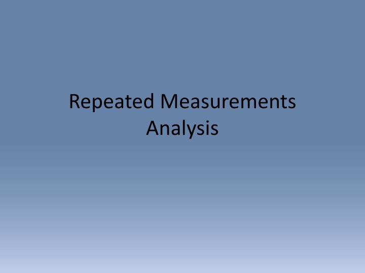 repeated measurements analysis