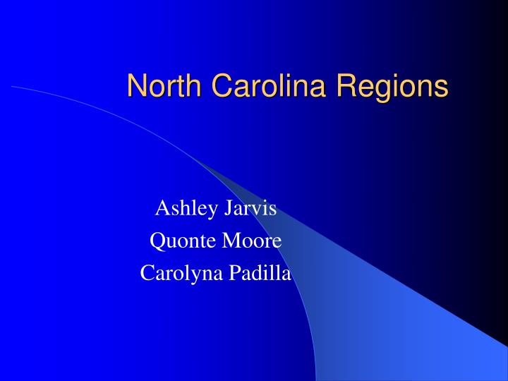 north carolina regions