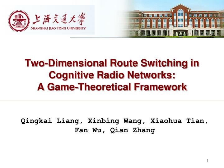 two dimensional route switching in cognitive radio networks a game theoretical framework