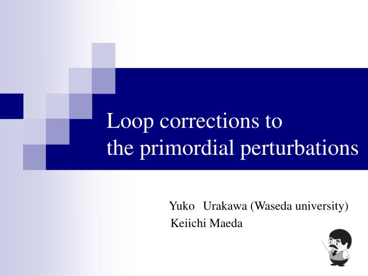 loop corrections to the primordial perturbations