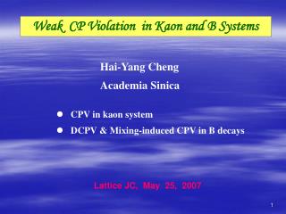 Weak CP Violation in Kaon and B Systems
