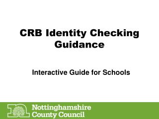 CRB Identity Checking Guidance