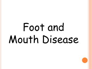 PPT - Foot And Mouth Disease PowerPoint Presentation, Free Download ...