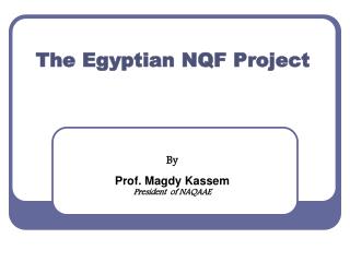 The Egyptian NQF Project