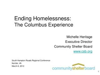 Ending Homelessness: The Columbus Experience
