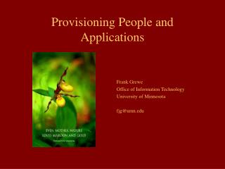 Provisioning People and Applications