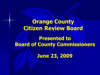 Orange County Citizen Review Board