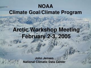 NOAA Climate Goal/Climate Program