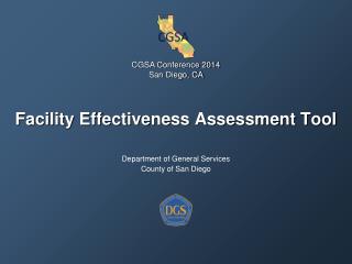 Facility Effectiveness Assessment Tool