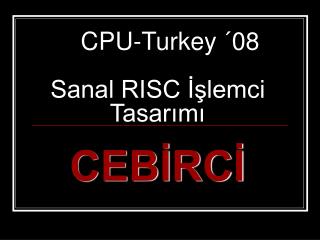 cpu turkey 08 sanal risc lemci tasar m