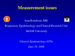Measurement issues - slide 1