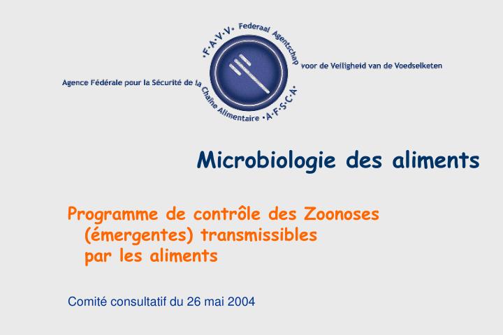 microbiologie des aliments