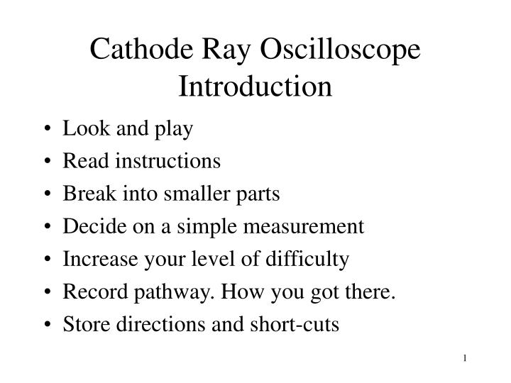 cathode ray oscilloscope introduction