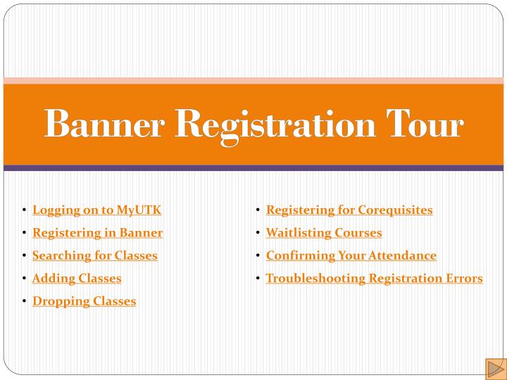 banner registration tour