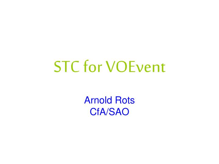 stc for voevent