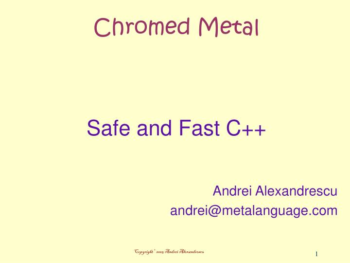 chromed metal