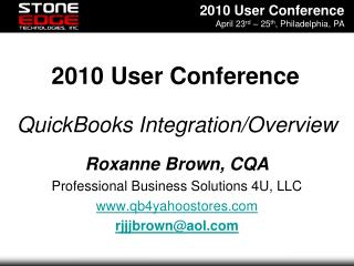 2010 User Conference