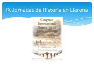 ix jornadas de historia en llerena
