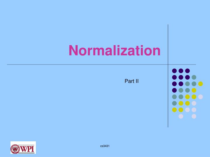 normalization