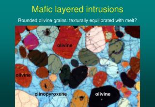 Mafic layered intrusions