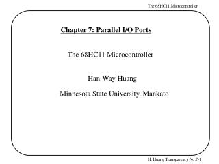 Chapter 7: Parallel I/O Ports