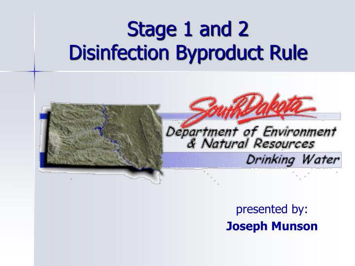 stage 1 and 2 disinfection byproduct rule