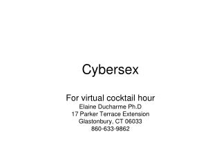 Cybersex