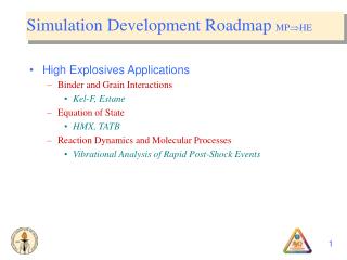 Simulation Development Roadmap MP ? HE