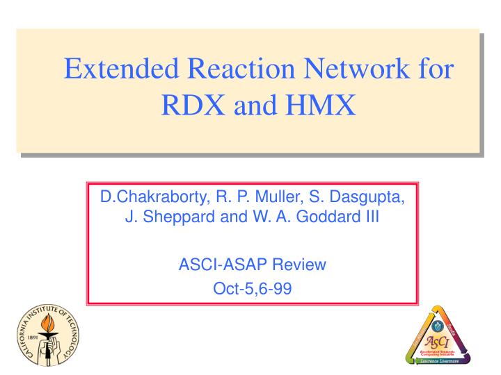 extended reaction network for rdx and hmx