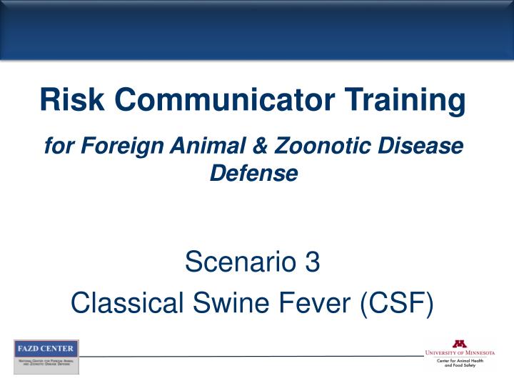 scenario 3 classical swine fever csf