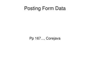 Posting Form Data