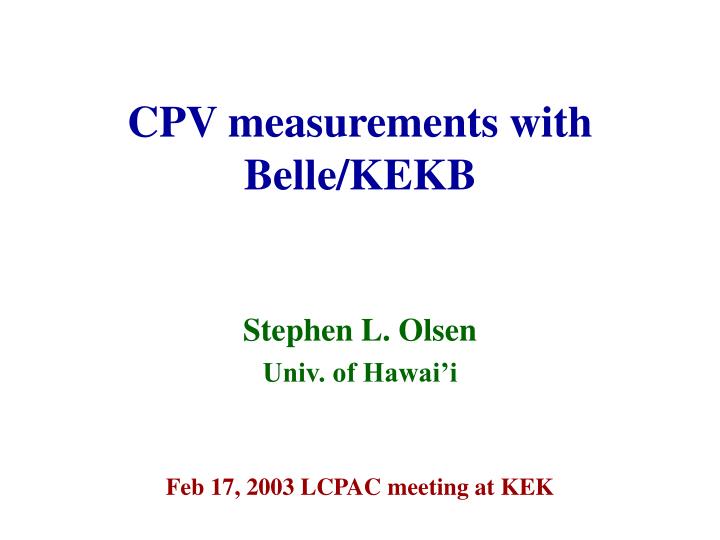 cpv measurements with belle kekb