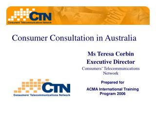 Consumer Consultation in Australia
